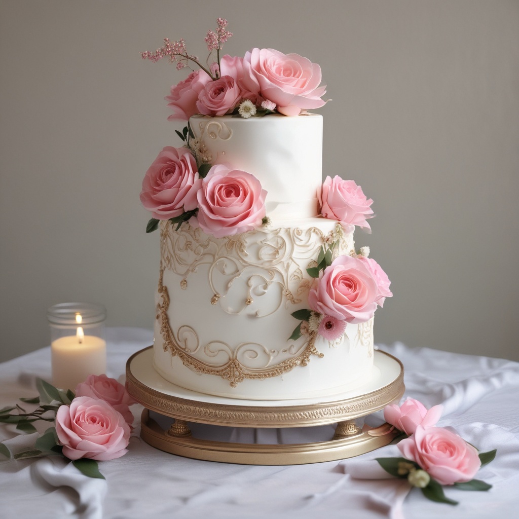 Beautifully decorated cake